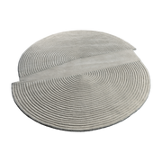 Teppich aus Naturwolle gris clair 157 x 180 cm Split Zen -. bolia