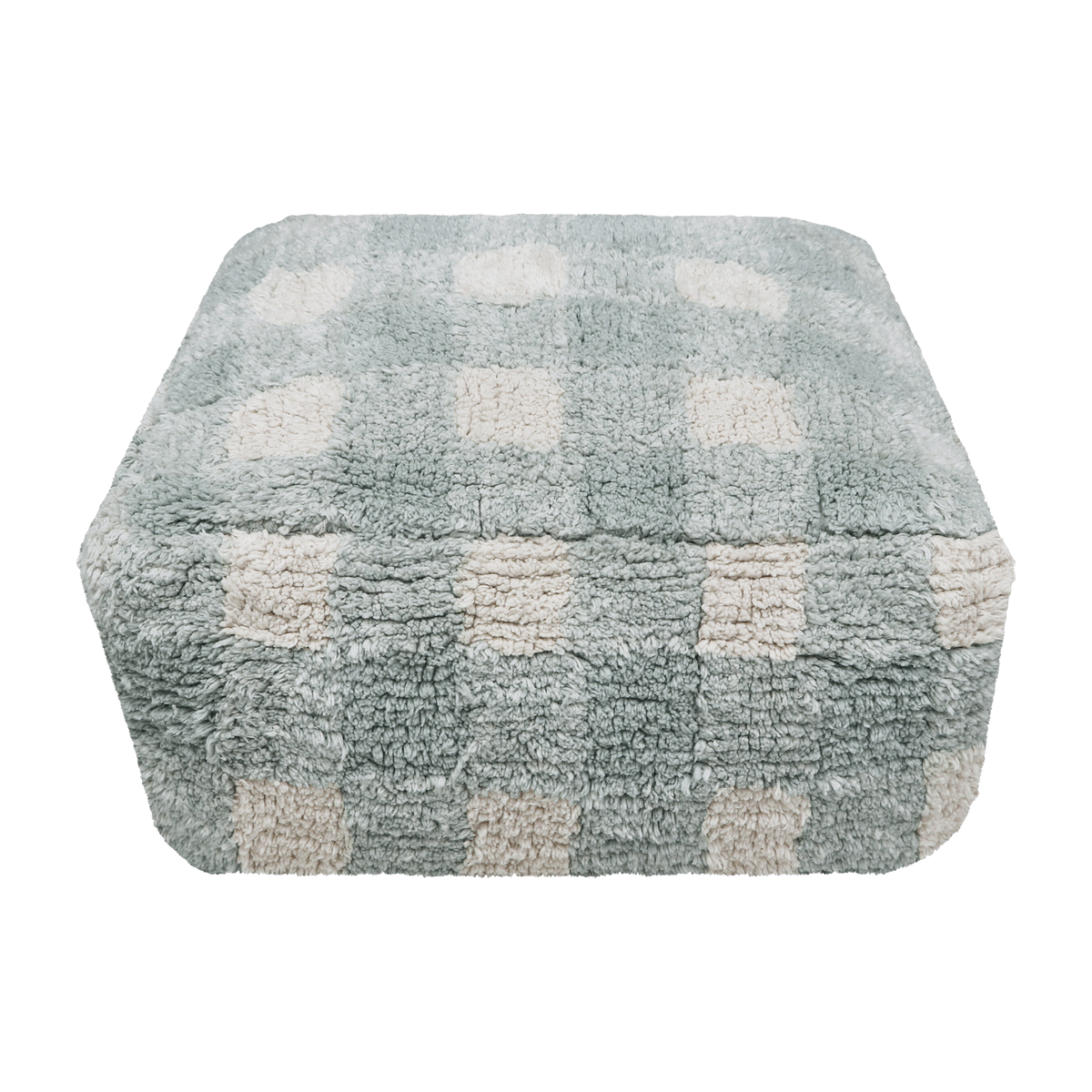 Pouf in cotone blu 40 x 20 cm Vichy - Lorena Canals