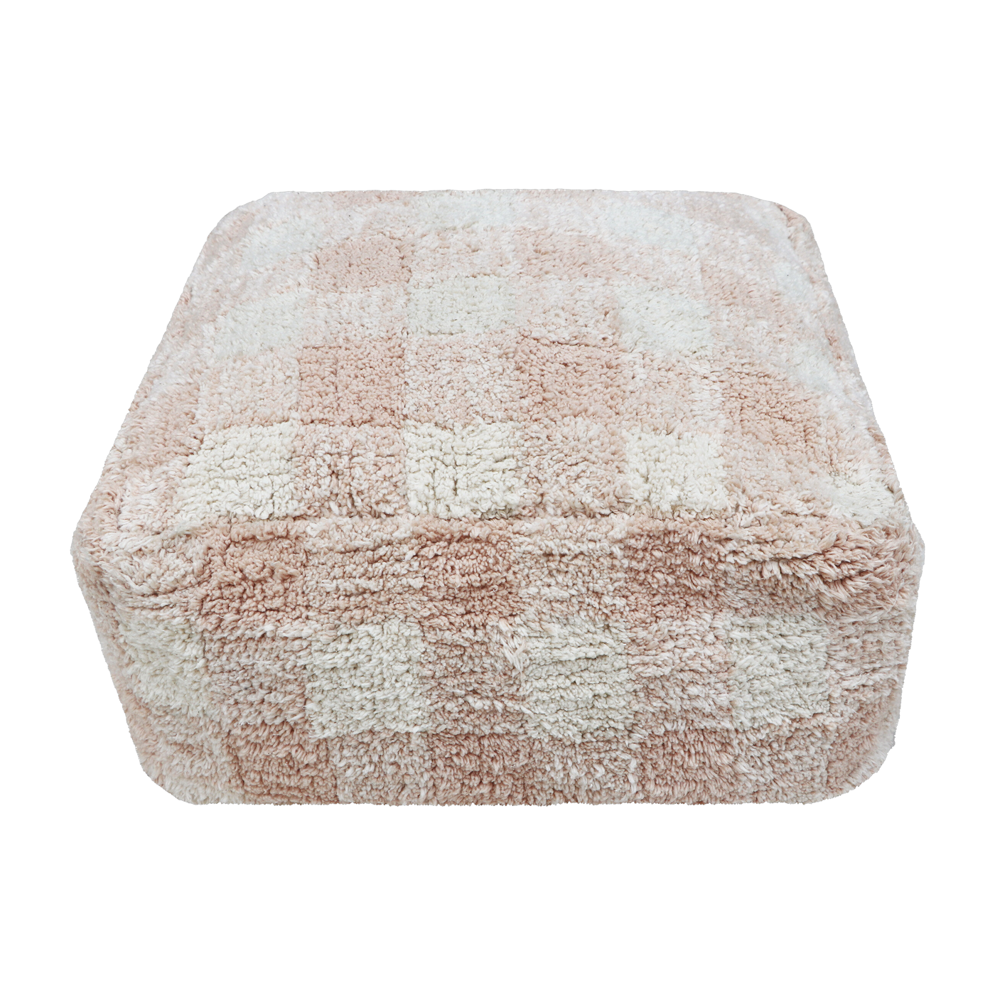 Puff de algodón rosa 40 x 20 cm Vichy - Lorena Canals