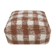 Pouf di cotone marrone 40 x 20 cm Vichy - Lorena Canals