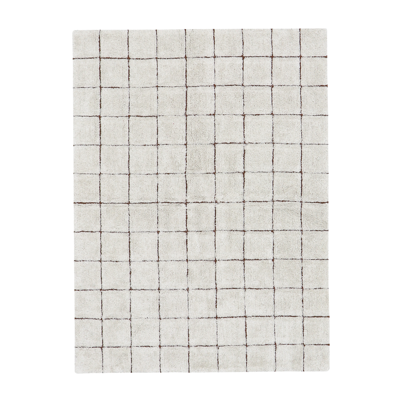 Washable beige cotton carpet 120 x 160 cm Mosaic - Lorena Canals