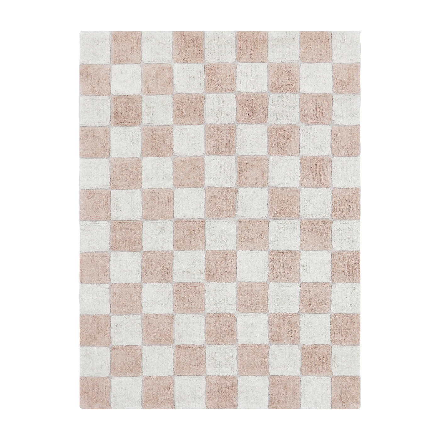 Tappeto di cotone lavabile rosa 160 x 120 cm Piastrelle - Lorena Canals
