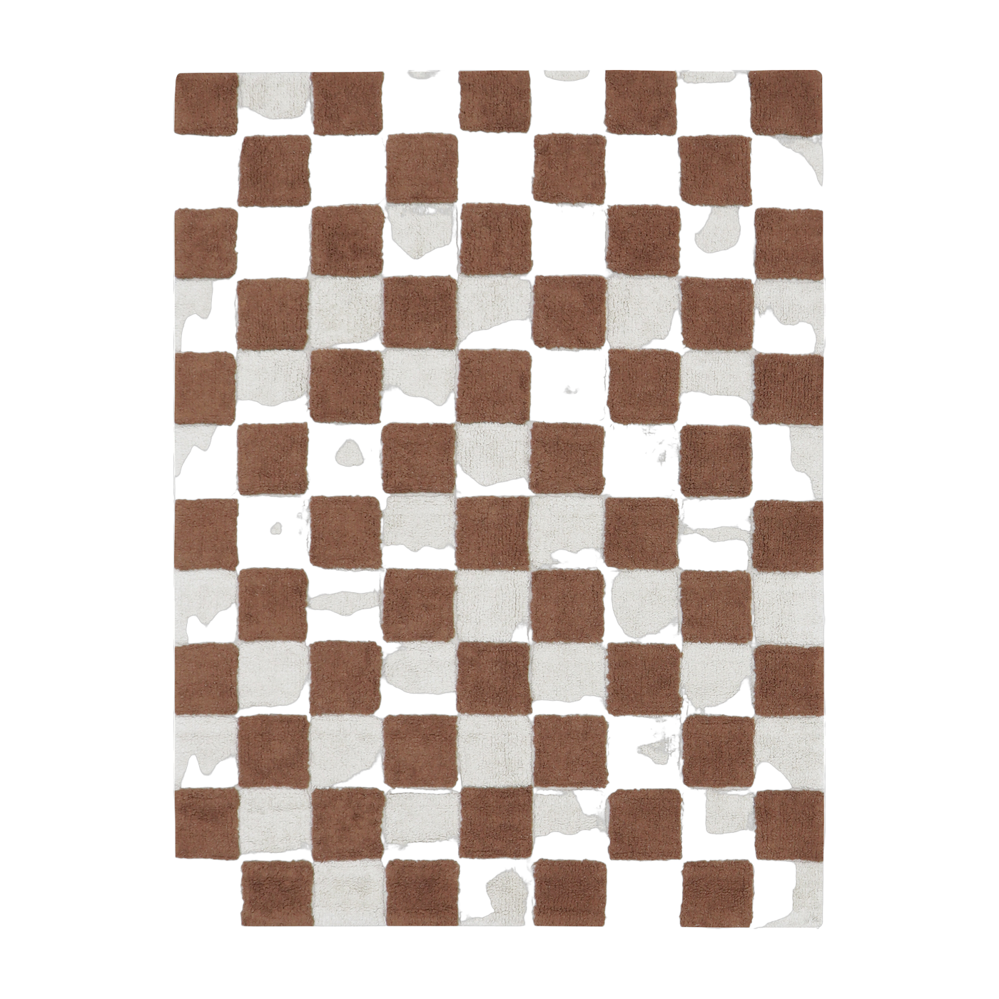 Tappeto lavabile in cotone marrone 160 x 120 cm Piastrelle - Lorena Canals