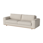 3-sitziges Schlafsofa Stoff Revi Elfenbein aus recycelten Materialien und geölter Eiche Guest -. Bolia