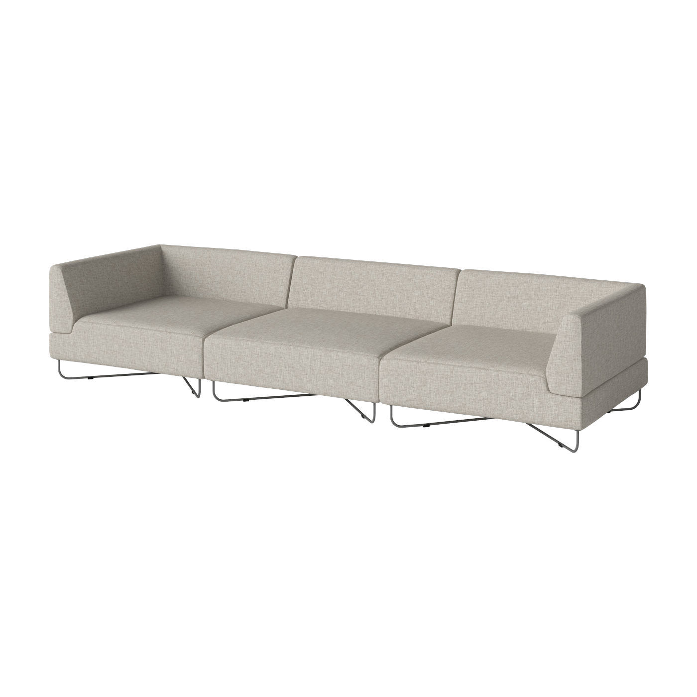 3-Sitzer-Sofa aus Stoff Beige Sand Nantes Stahlgestell Orlando -. Bolia