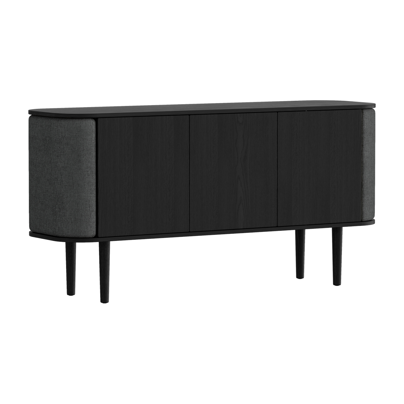 Buffet en chêne foncé noir 75 x 43 cm Treasures - UMAGE