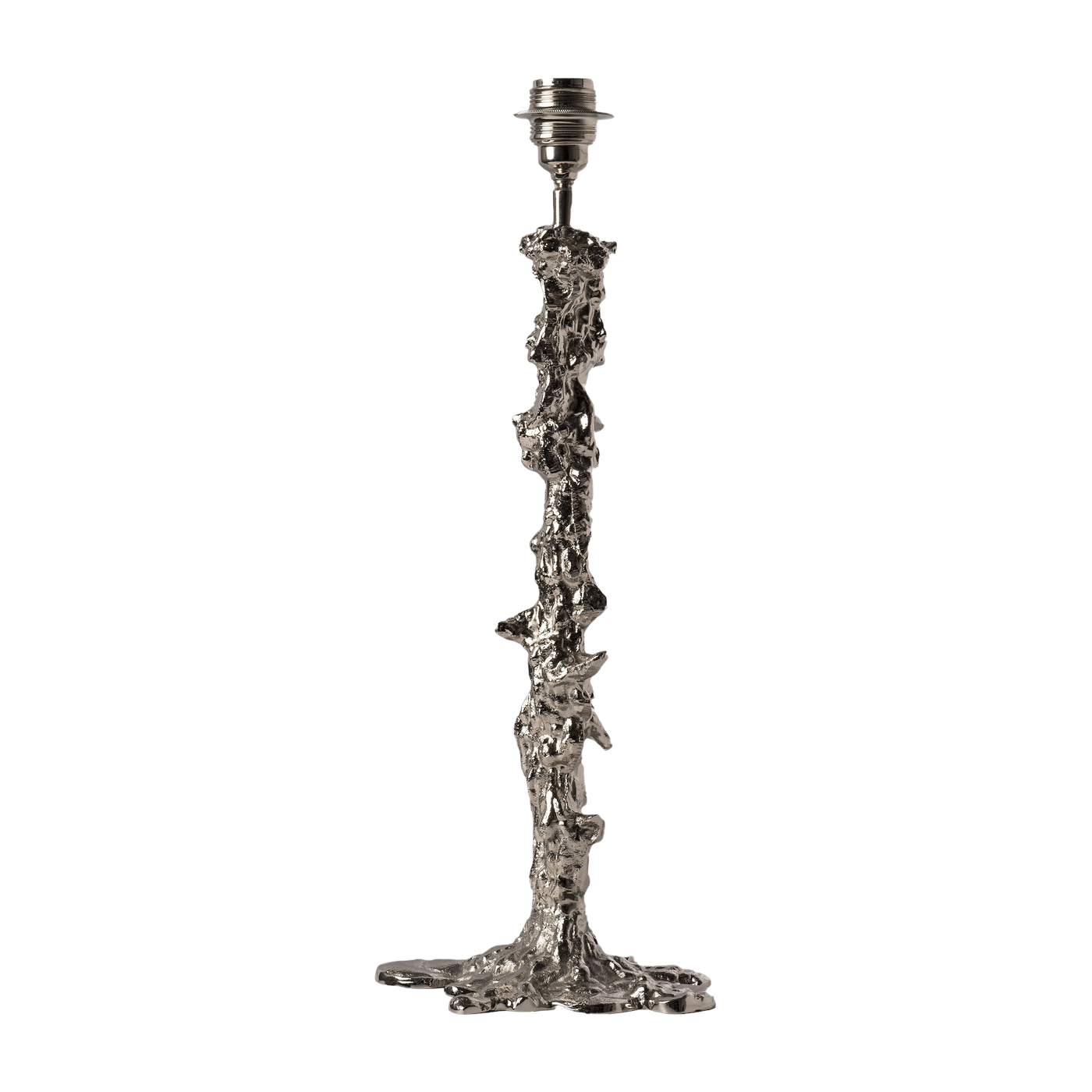 Pied de lampe en métal argenté Drip - Pols Potten