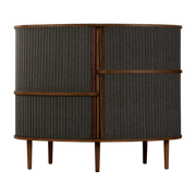 Credenza in rovere scuro e nero 50 x 100 cm Audacious - UMAGE