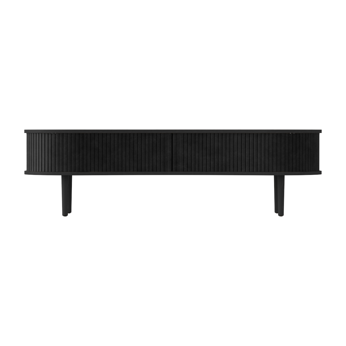 Supporto per televisore in quercia nera e pelle nera 40 x 140 cm Audacious - UMAGE