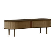 TV-Möbel aus dunkler Eiche beige 40 x 140 cm Audacious - -. UMAGE