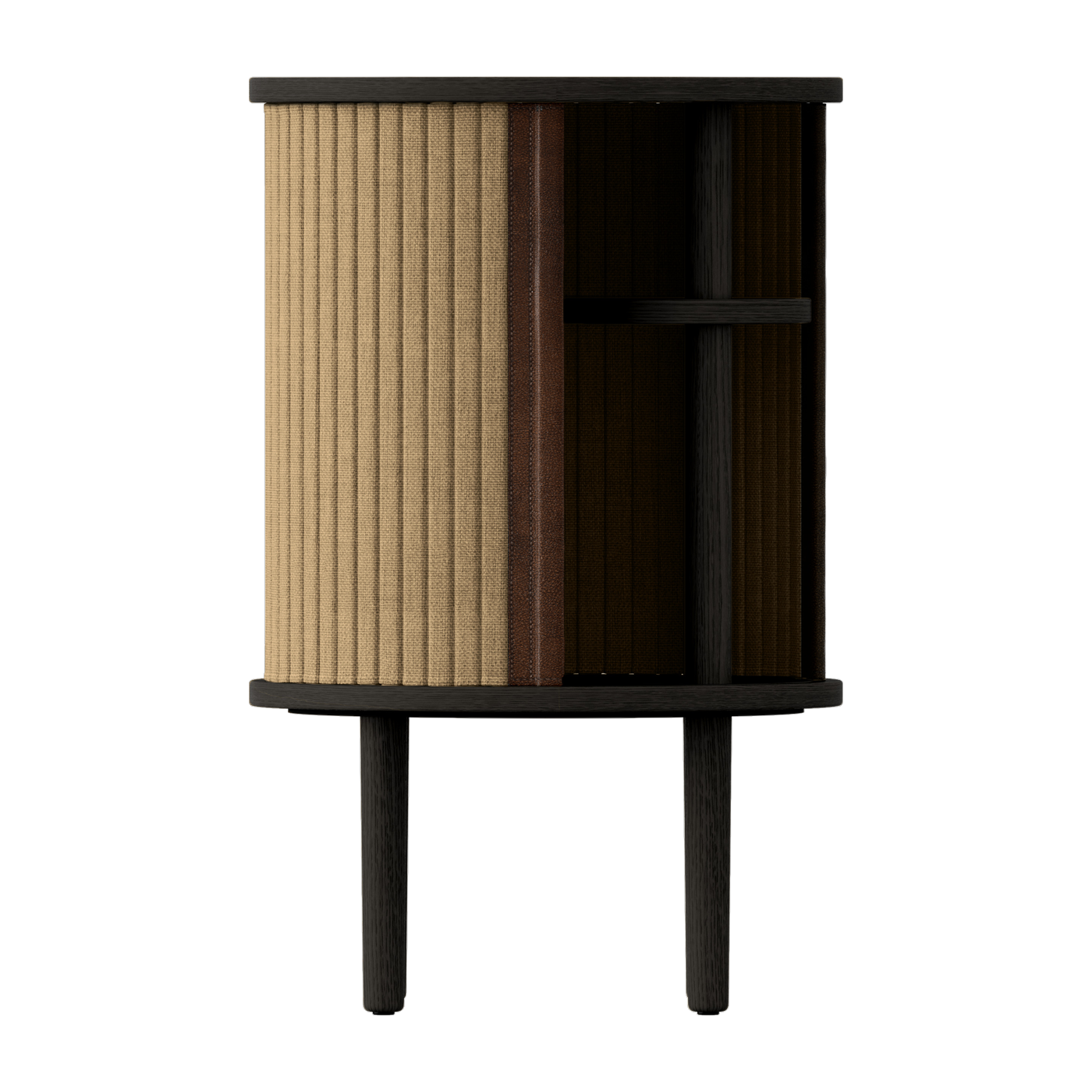 Mesa auxiliar de roble negro y beige 59, 3 x 38 cm Audacious - UMAGE