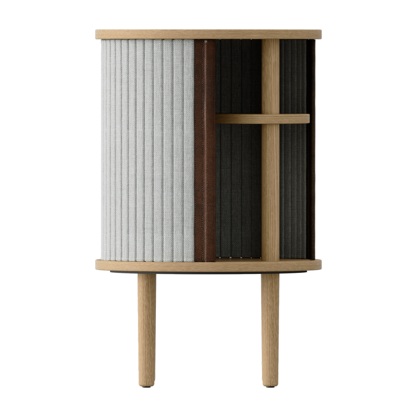 Mesa auxiliar de roble natural gris clair 59, 3 x 38 cm Audacious - UMAGE