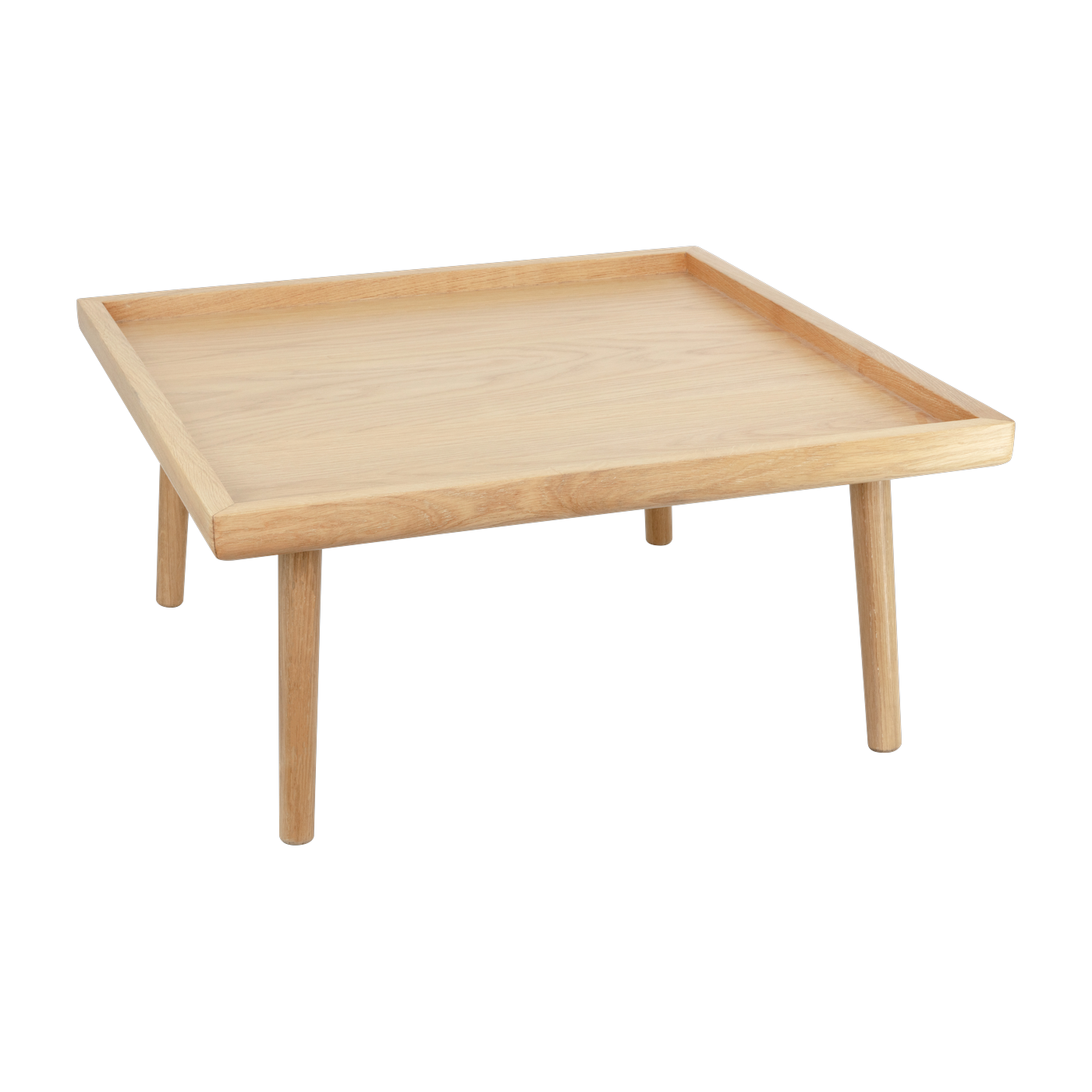 Table basse carrée en chêne naturel 71 x 40 cm Lounge Around - UMAGE