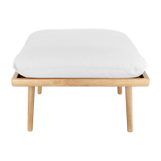 Pouf en chêne avec coussin blanc 71 x 40 cm Lounge Around - UMAGE