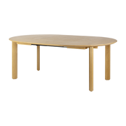 Mesa extensible de roble natural 132/202 x 74 cm Comfort Circle - UMAGE