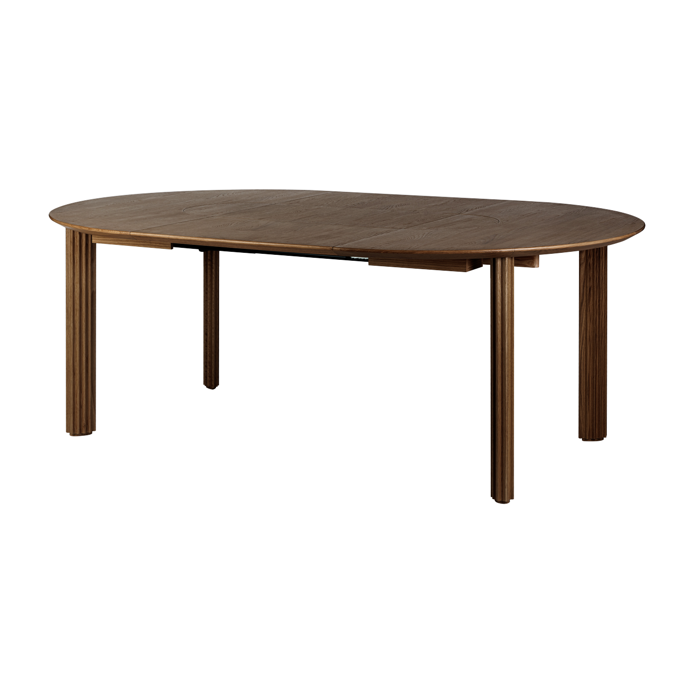 Table extensible en chêne foncé 132/202 x 74 cm Comfort Circle - UMAGE