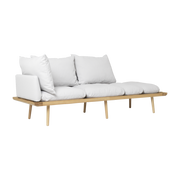Sofa aus Natureiche und Stoff gris clair 231, 6 cm Lounge Around -. UMAGE