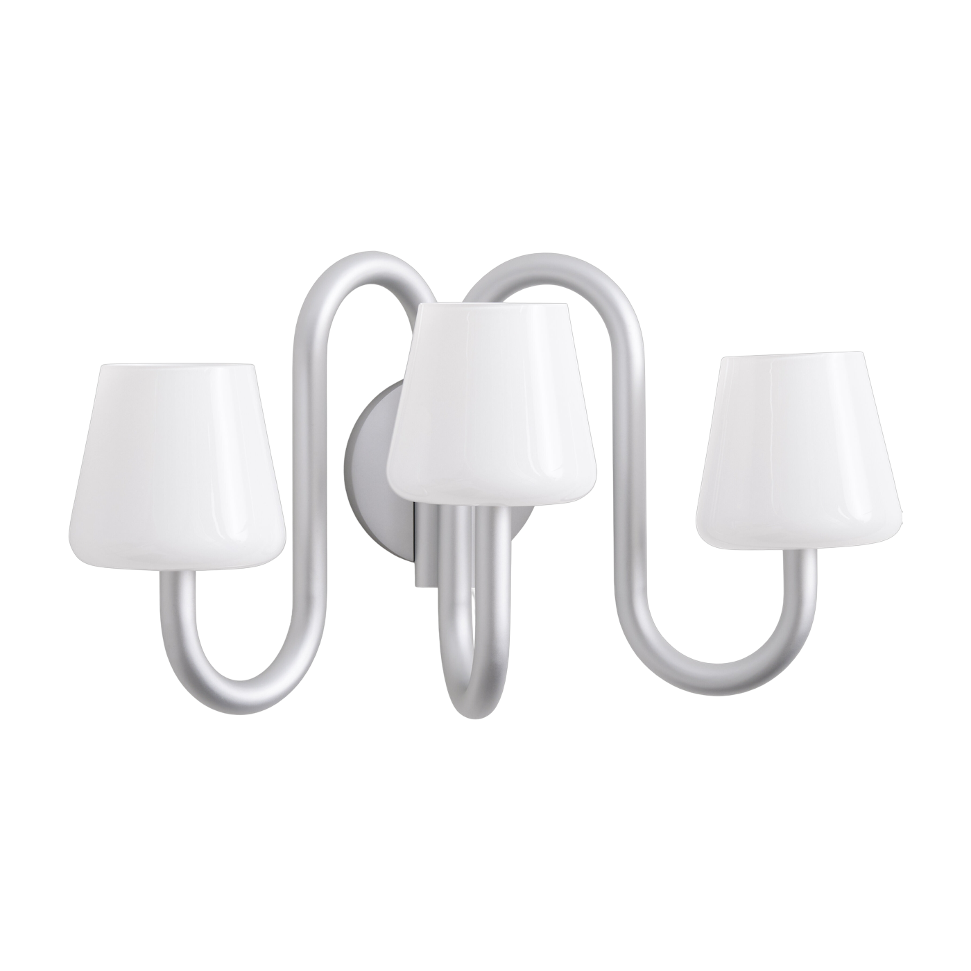 Lámpara de pared design en vidrio opalino blanco Apollo - Hay