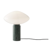 Lampe de table en verre soufflé et marbre vert Mist AP17 - &tradition