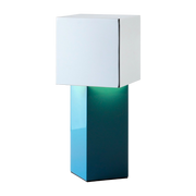 Tragbare Lampe aus poliertem Stahl blau-silber Pivot ATD7 - &tradition