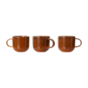 Taza de café de porcelana naranja quemado - HKLIVING