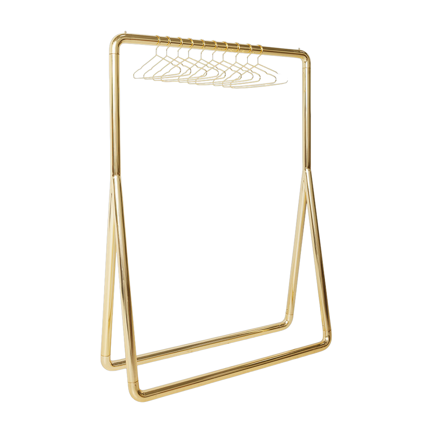 Chubby Clothing Rack mit Kleiderbügeln Messing - HKliving