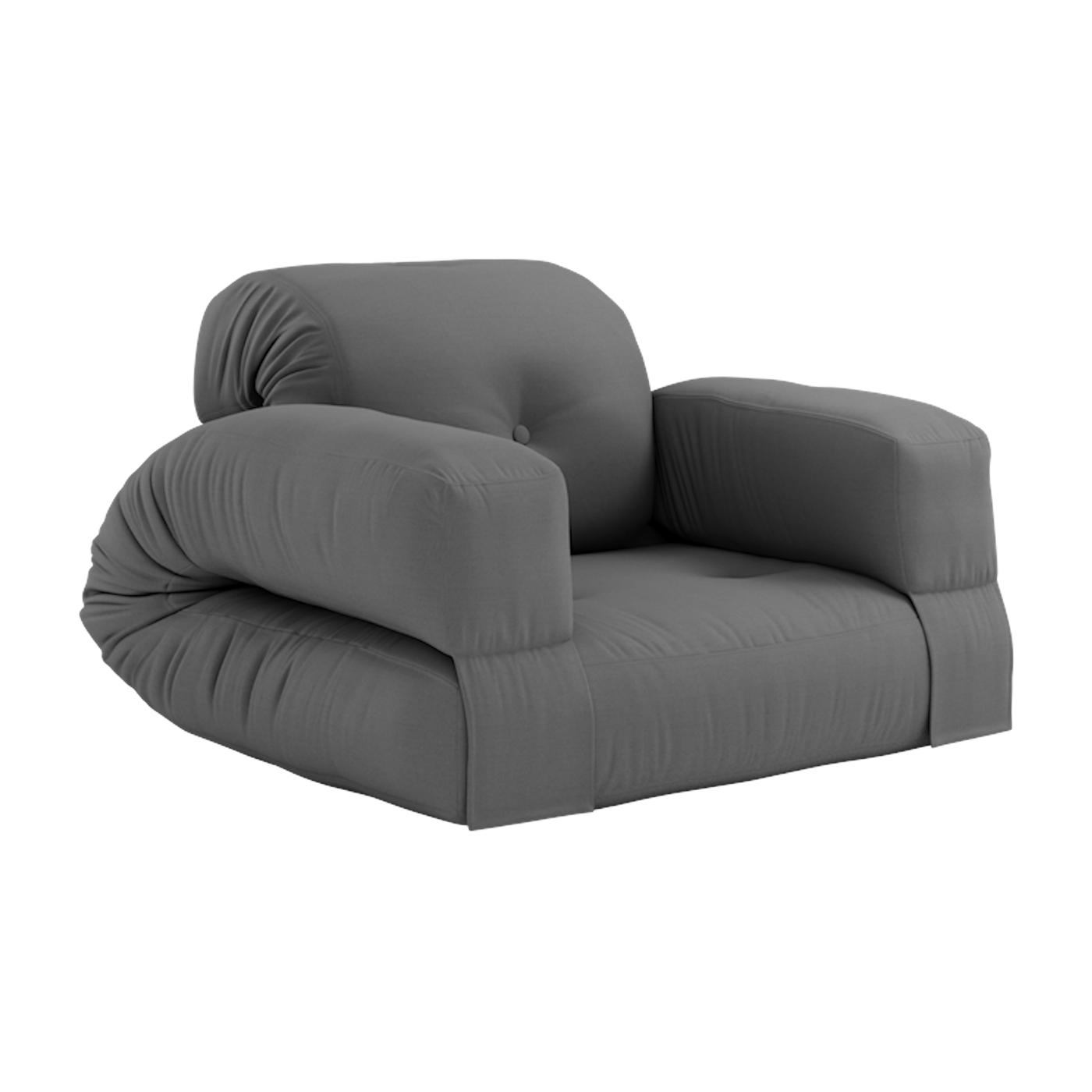 كرسي خارجي من الأكريليك رمادي غامق 122x90x70 سم Hippo - Karup Design