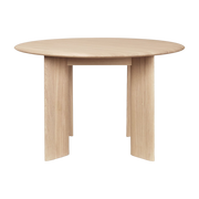 Table ronde in bleached oiled oak 117 cm Bevel - Ferm Living
