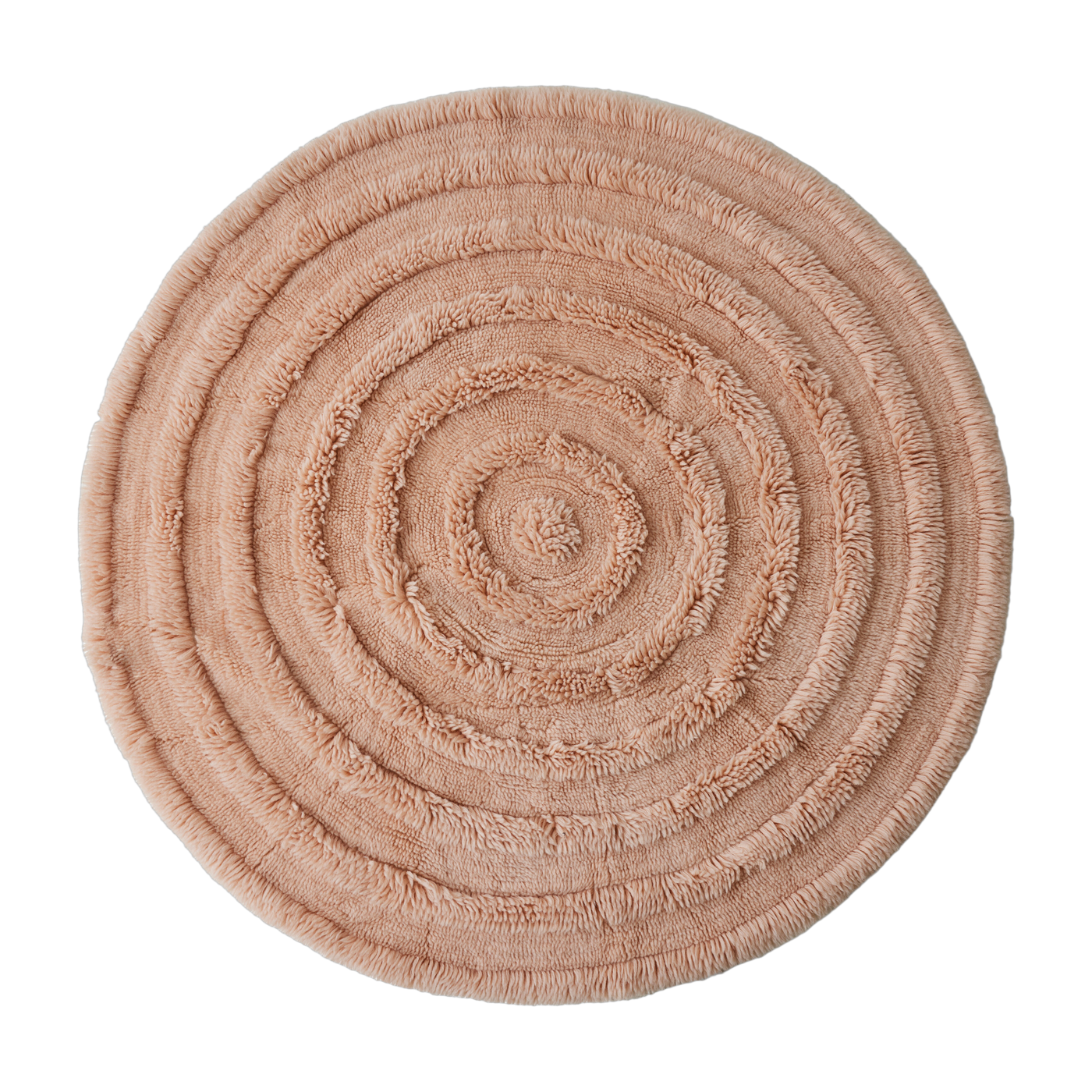 Tapis rond doux en laine rose 150 cm - HKliving