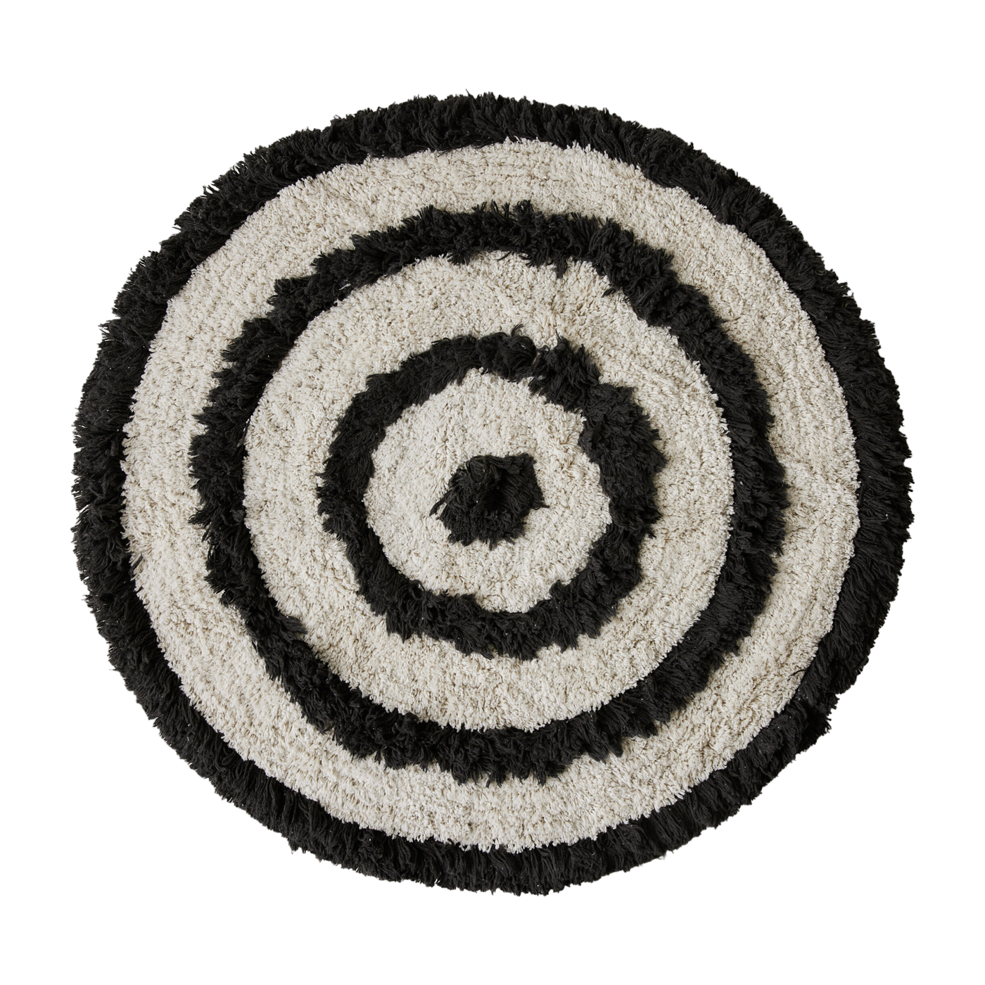 Tapis de bain rond en coton monochrome 80 cm - HKliving