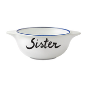 Sister - white earthenware Breton bowl Pied de poule