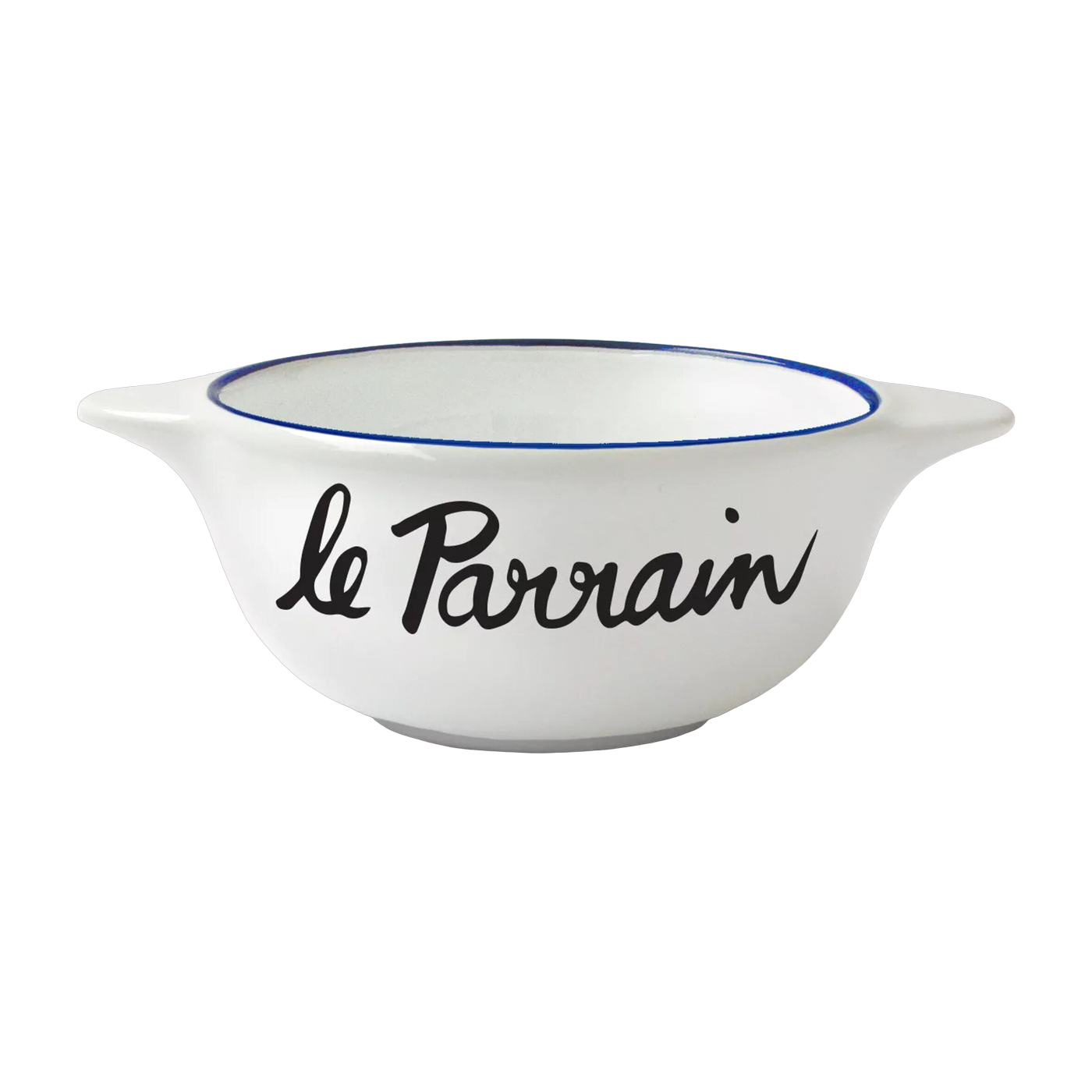 Bol breton en faïence blanche Le Parrain - Pied de poule