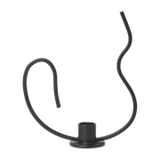 Low black iron candlestick Waltz - Ferm Living