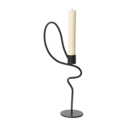 Bougeoir haut en fer noir Valse - Ferm Living