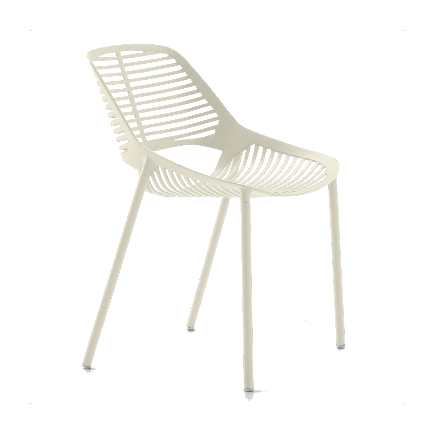 Sedia Niwa in alluminio bianco panna 51 x 51 cm - Fast Spa
