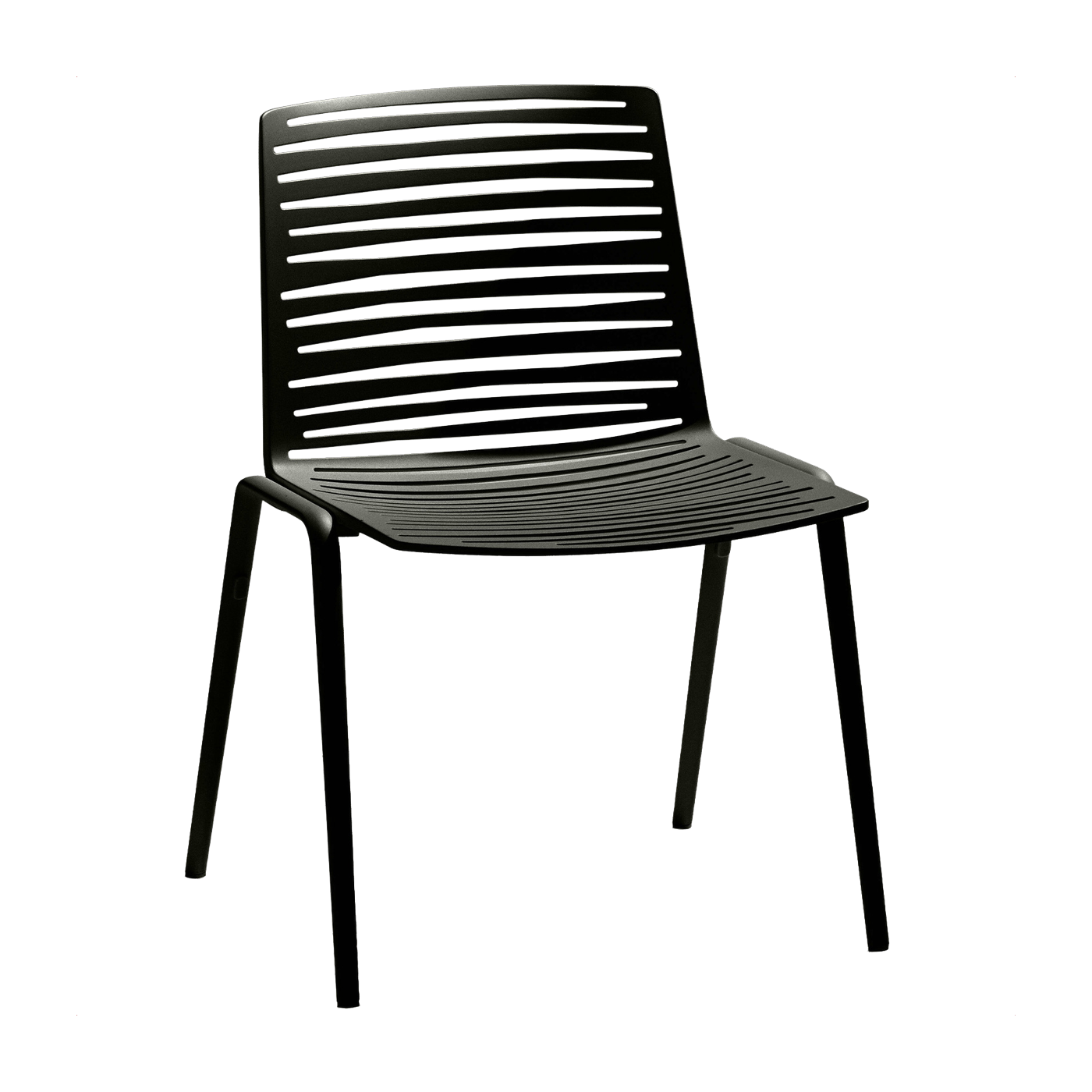 Schwarzer Aluminiumstuhl 56 x 57 cm Zebra -. Fast Spa