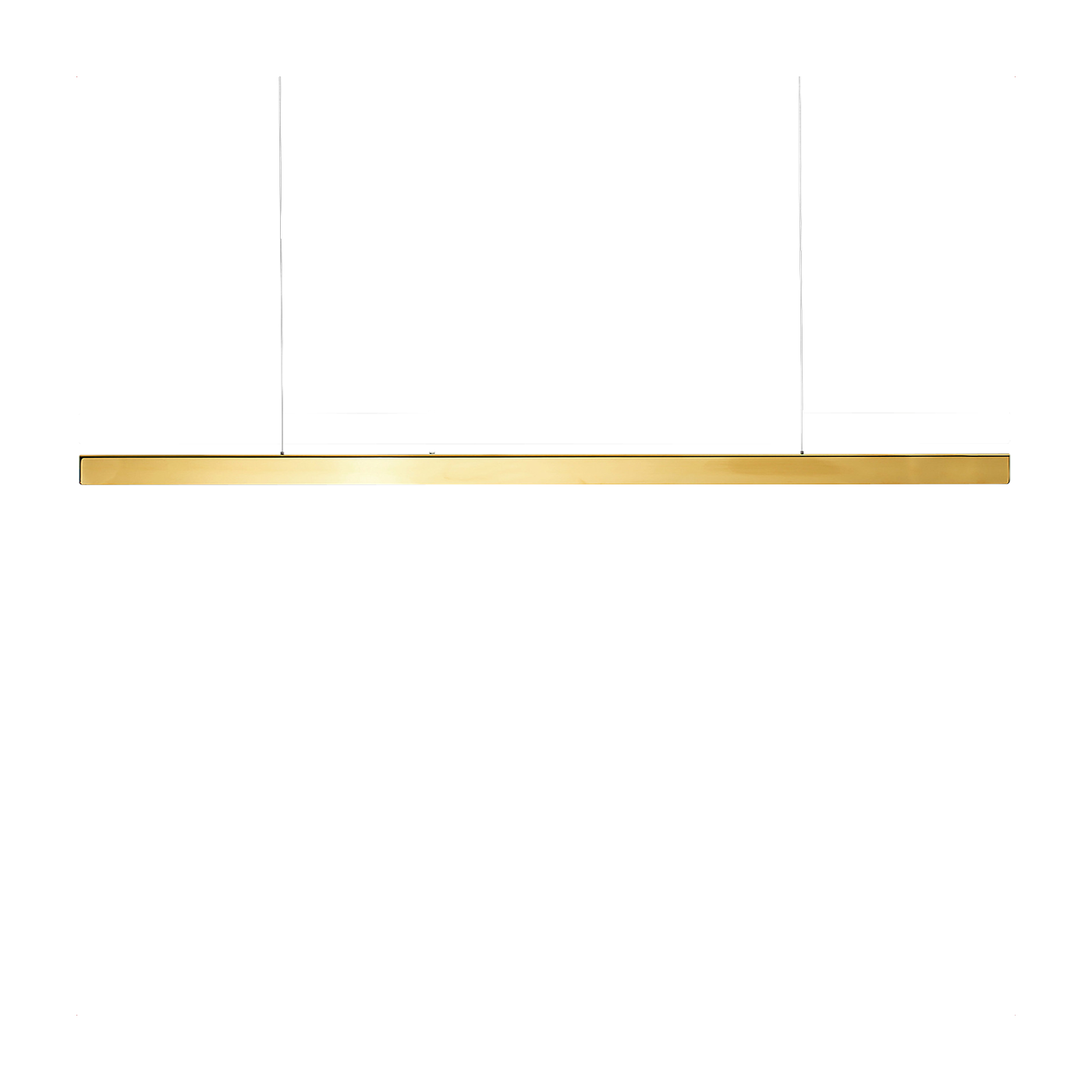Kabellose Hängeleuchte aus gebürstetem Messing 150 cm I Model - -. Anour