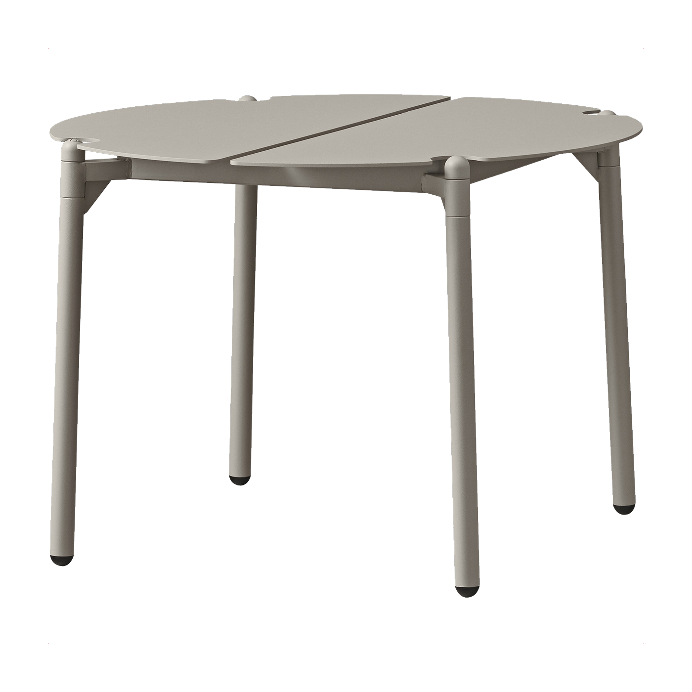 Gartenbeistelltisch aus taupefarbenem Stahl 50 x 35 cm Novo - - AYTM