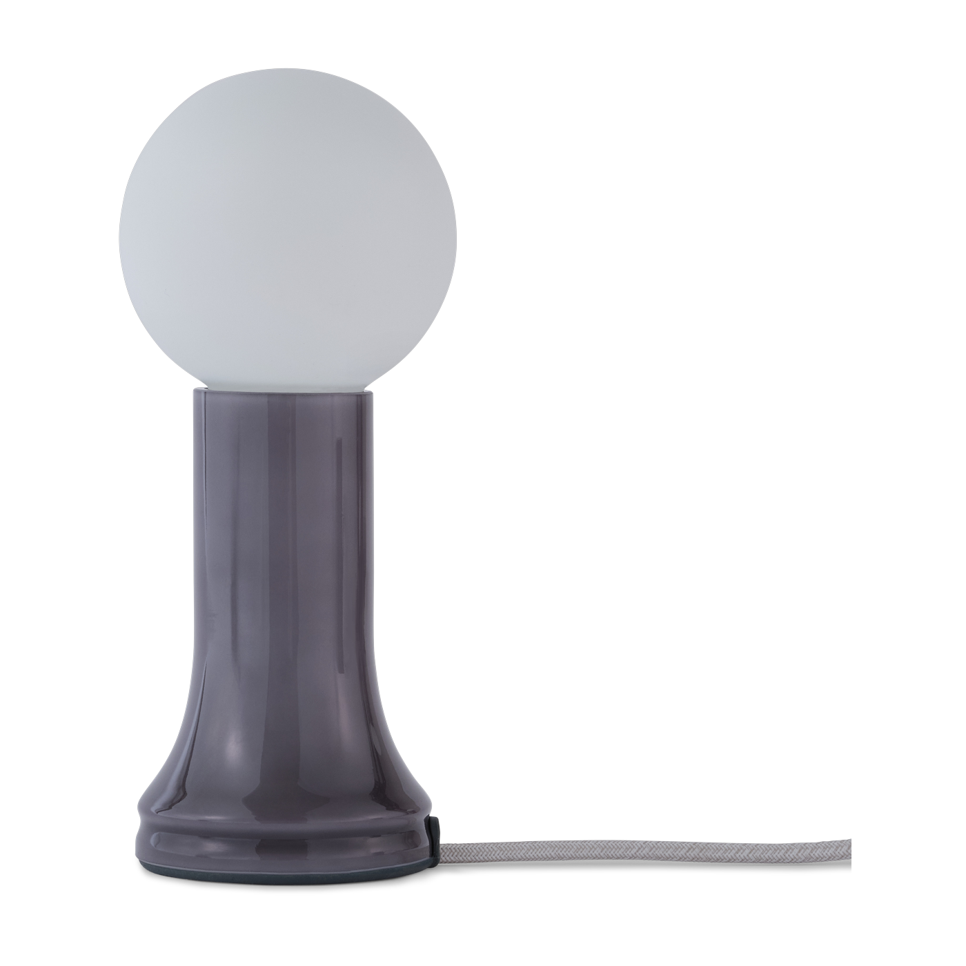 Lampada da tavolo in vetro grigio fumé Shore - Tala