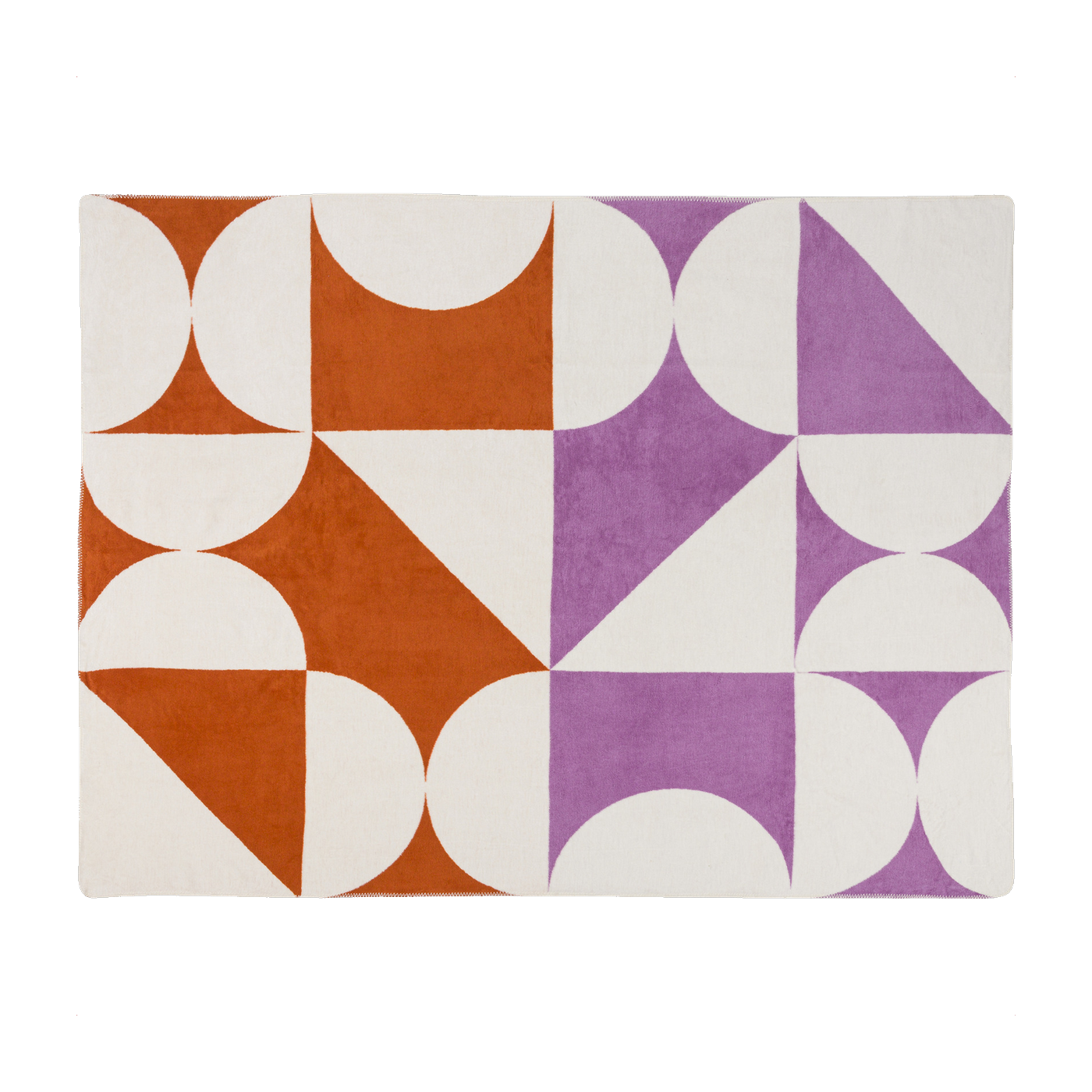 Throw in terracotta and lilac cotton 150 x 200 cm Tul - noo. ma