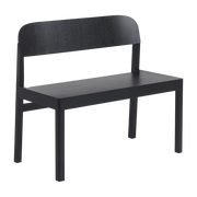 Black oak wood bench 90 cm Workshop - Muuto