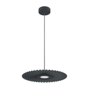 Carmen -50cm slate gray textile and metal pendant light - Hartô