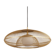 Faraday wide metalic gold suspension lamp - Umage
