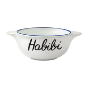Breton white earthenware bowl Habibi - Pied de poule