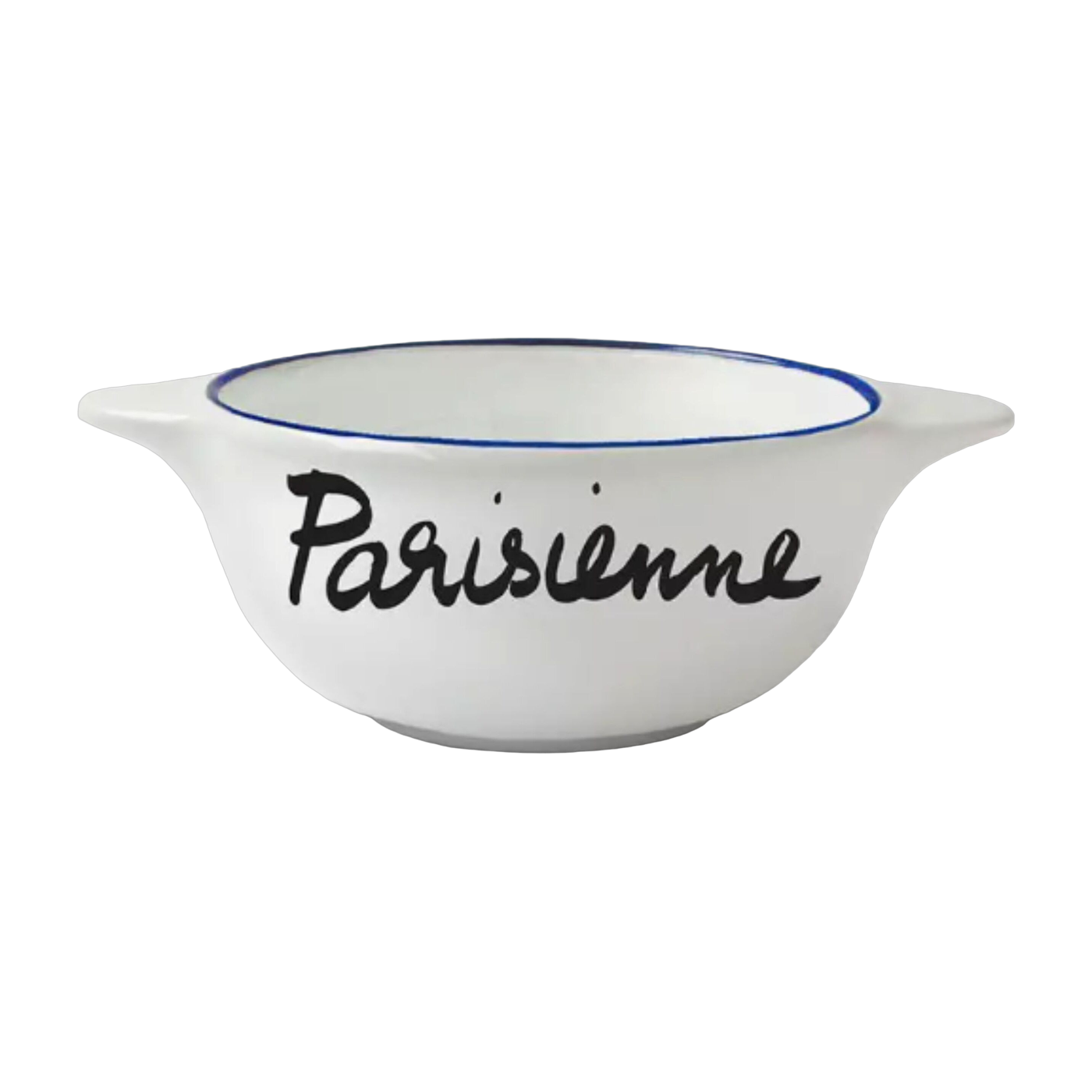 Bol breton en faïence blanche Parisienne - Pied de poule