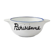 Bol breton en faïence blanche Parisienne - Pied de poule
