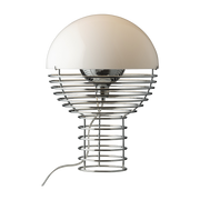 Lampada in acciaio cromato e plastica bianca da 30 cm Wire - Verpan