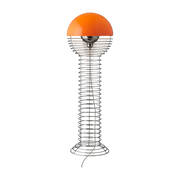 Lampadaire en acier chromé et plastique orange Wire - Verpan