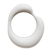 Small white ceramic mirror design Ingres Auguste - Moustache