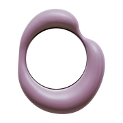 Small lilac ceramic mirror design Ingres Auguste - Moustache